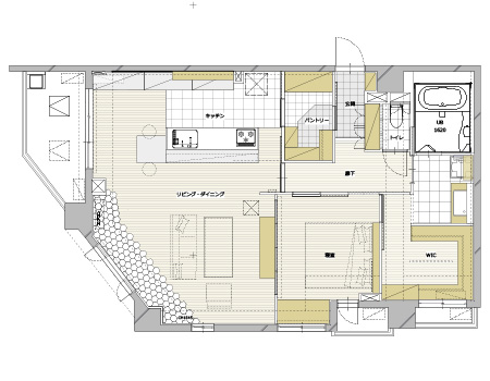 住みやすさとデザイン。造作家具や拘り素材で造り上げたマンションリノベーション　BEFORE