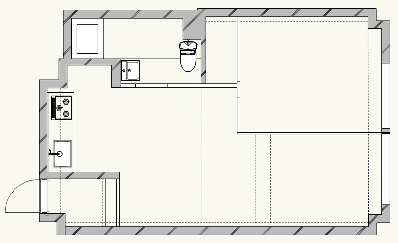 くすみブルーが映える-小上がりのある家- ｜ 中野区　BEFORE